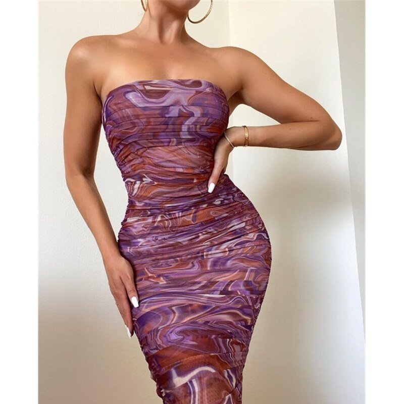 Vestido Ceñido sin Mangas Elegante
