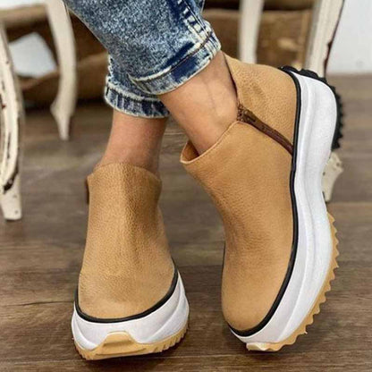 Botas Cuña Bajas Mujer con Cierre - Vestiria