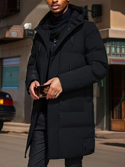 Abrigo Invierno Hombre Largo Impermeable Capucha
