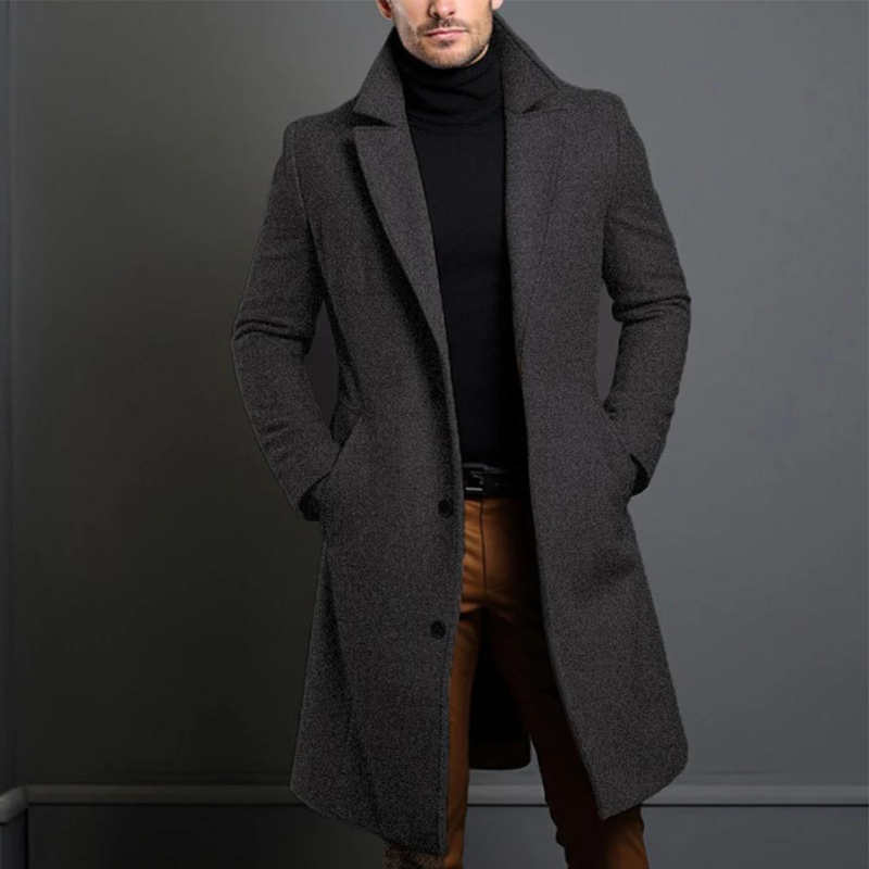Chaquetón de invierno hombre abrigo largo cálido