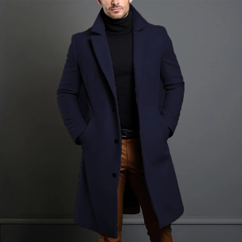 Chaquetón de invierno hombre abrigo largo cálido