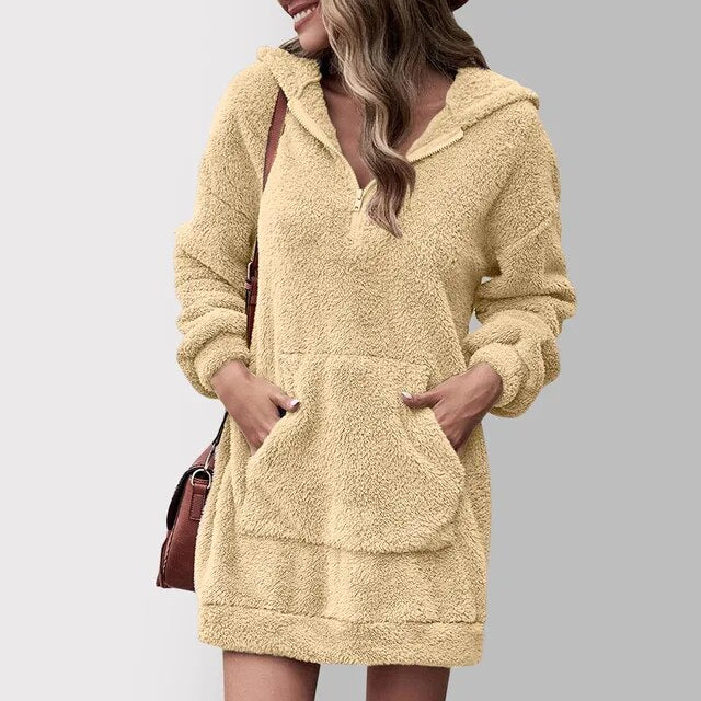 Chaquetón Acogedor con Capucha Abultado - Vestiria