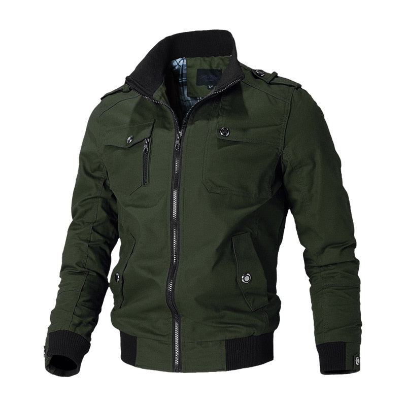 Chaqueta Hombre Cuello Alto Abrigo Invernal