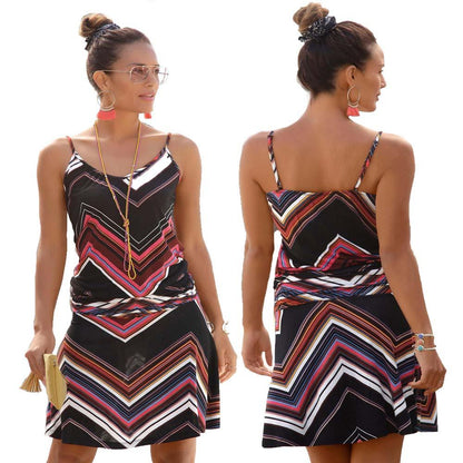 Vestido Playa Mujer Cuello V Estilo Verano