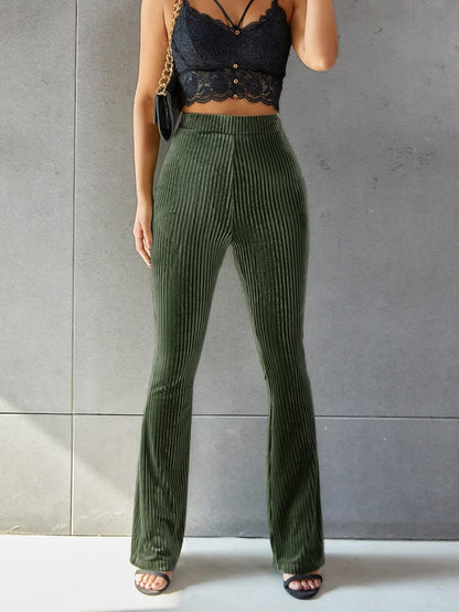 Pantalones Pana Cintura Alta Mujer - Vestiria