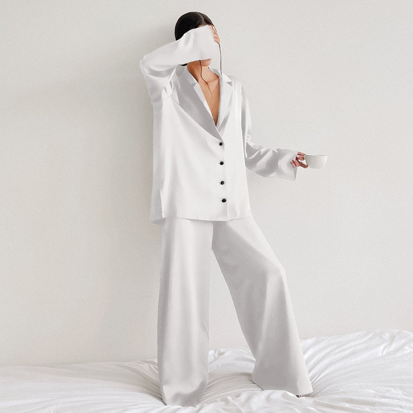 Pijama Mujer Satinado Gran Talla