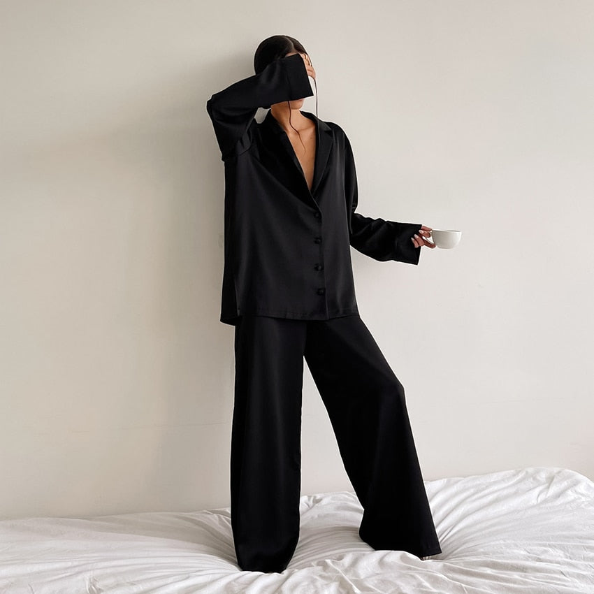 Pijama Mujer Satinado Gran Talla