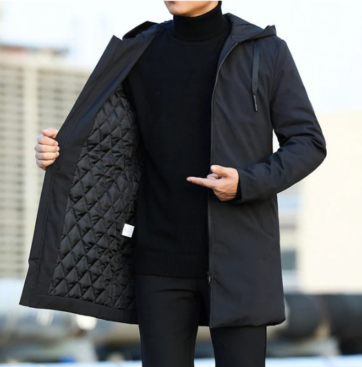 Chaquetón Acolchado Hombre Abrigo Largo - Clara Moda