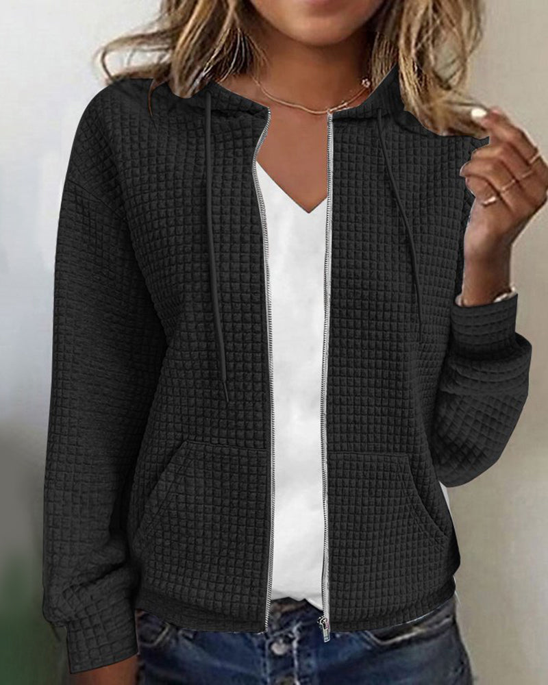 Chaqueta Mujer Cómoda con Cierres Prácticos