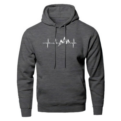 Chaquetón Hombre Capucha Montaña Impresión - Vestiria