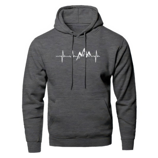 Chaquetón Hombre Capucha Montaña Impresión - Vestiria