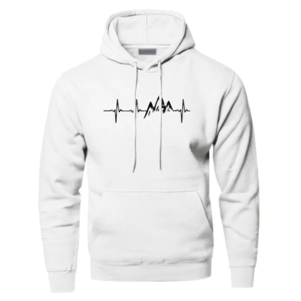 Chaquetón Hombre Capucha Montaña Impresión