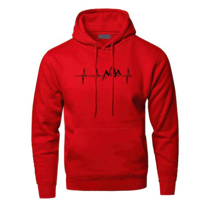 Chaquetón Hombre Capucha Montaña Impresión