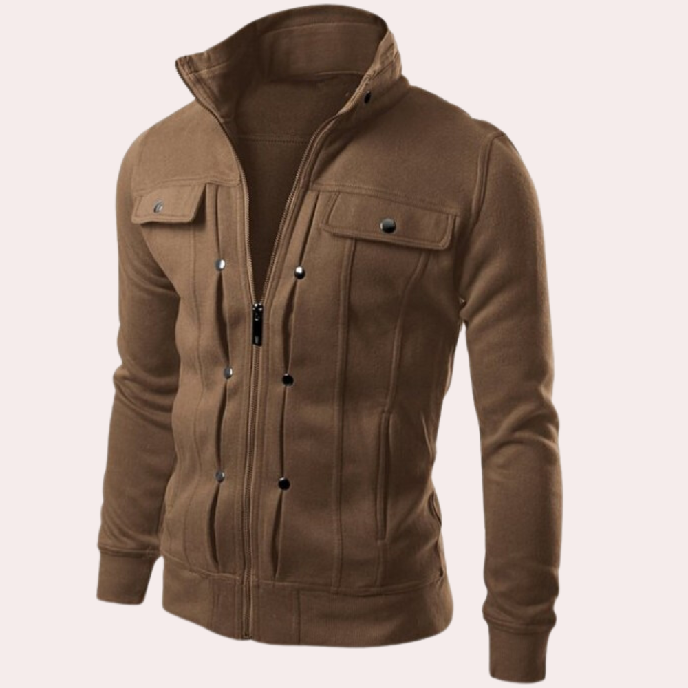 Chaquetón Hombre Cremallera Cuello Alto