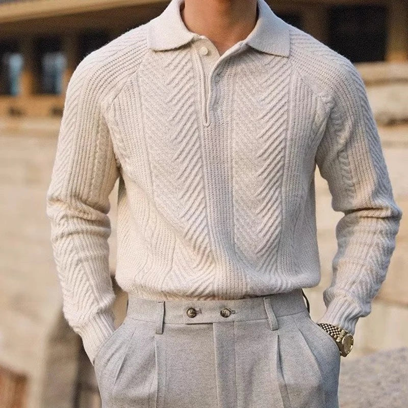 Polo Clásico de Punto para Hombre Elegante