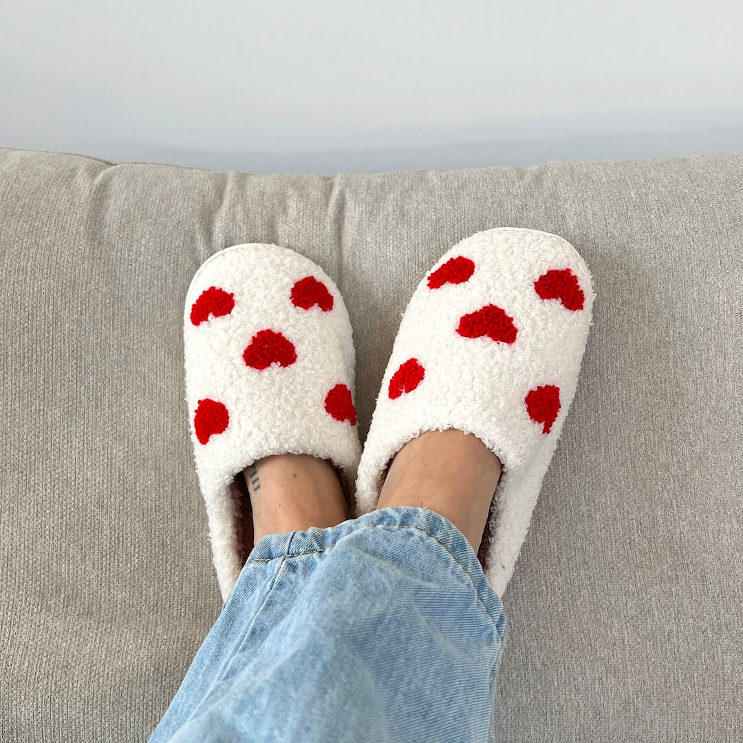 Pantuflas mujer corazón suave