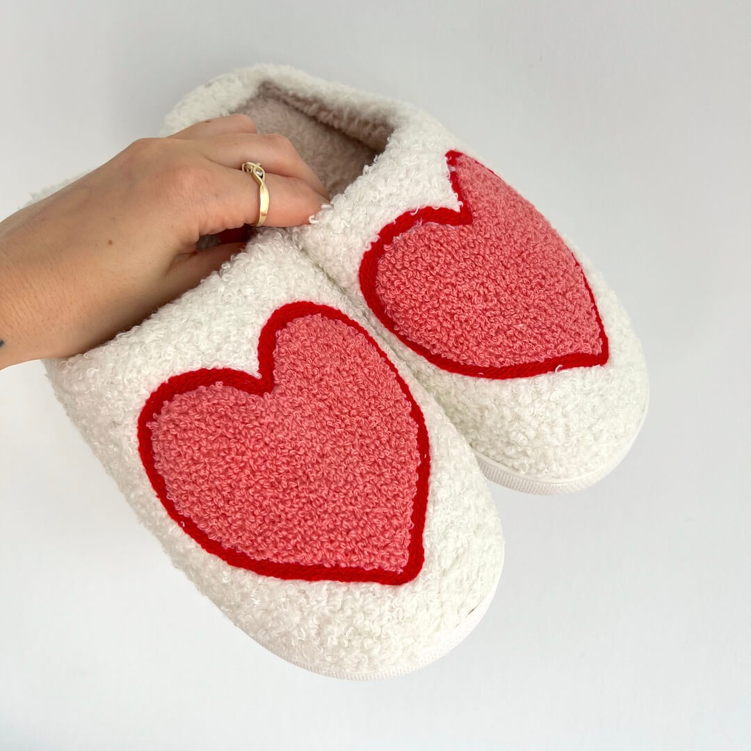 Pantuflas mujer corazón suave