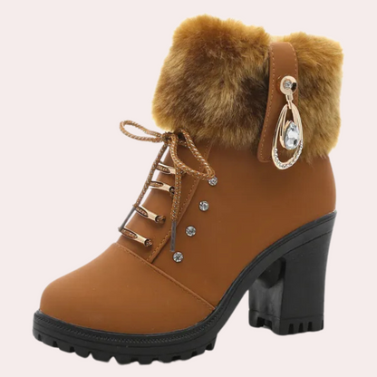 Botas Mujer Tacón Alto y Cordones