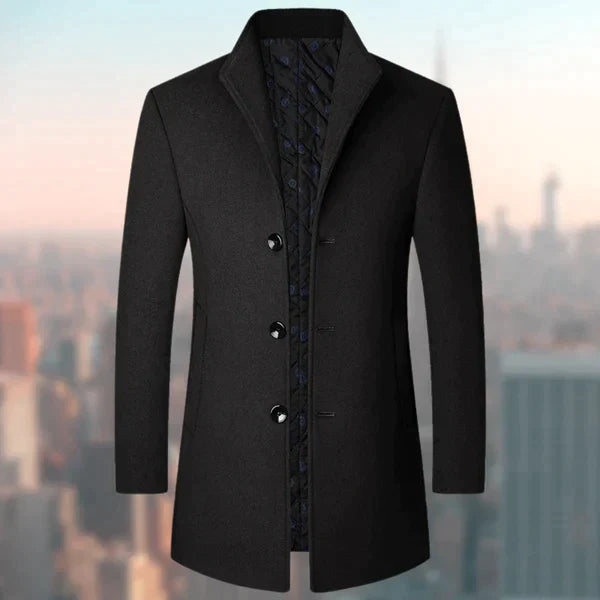 Chaqueta Acolchada Hombre Abierto Cierre Botones