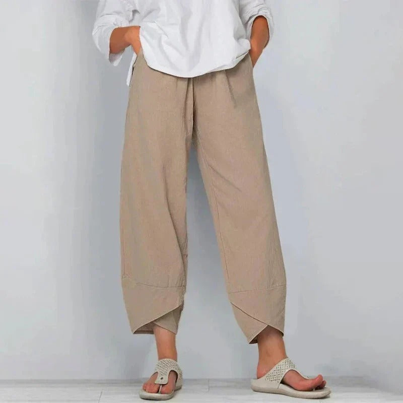 Pantalones Lino Elásticos Comodos Natele