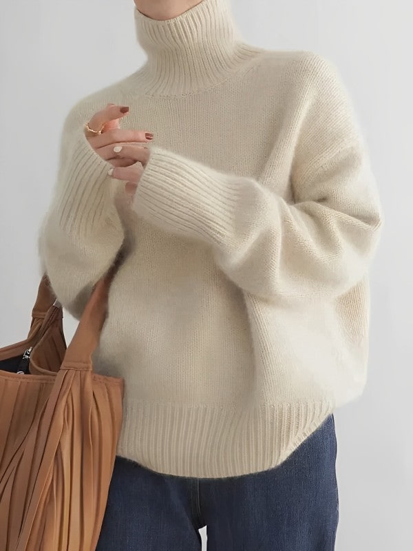 Jersey Cuello Alto Cachemira Suave - Vestiria