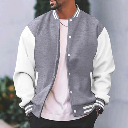 Chaqueta Varsity Estilo Retro Hombre Invierno