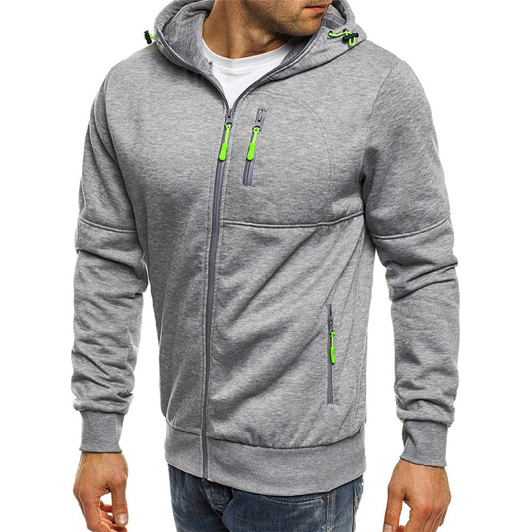 Sudadera Hombre Deportiva con Capucha Cremallera