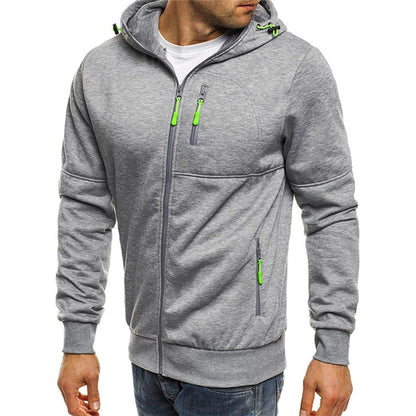 Sudadera Hombre Deportiva con Capucha Cremallera