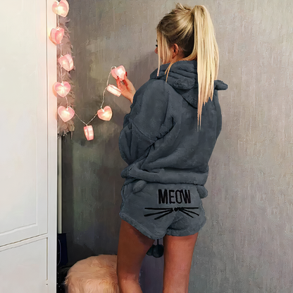 Pijama y Pantalón Corto Conjunto Cálido