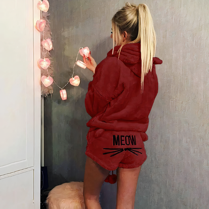 Pijama y Pantalón Corto Conjunto Cálido