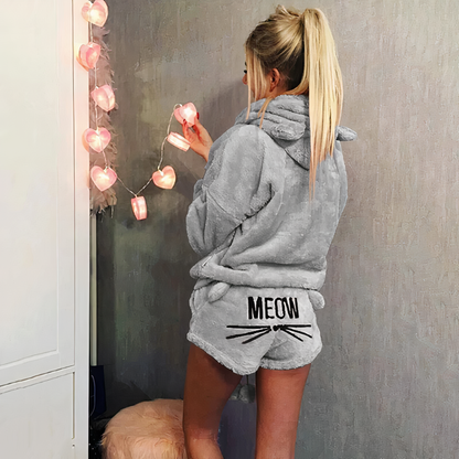 Pijama y Pantalón Corto Conjunto Cálido