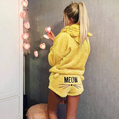 Pijama y Pantalón Corto Conjunto Cálido