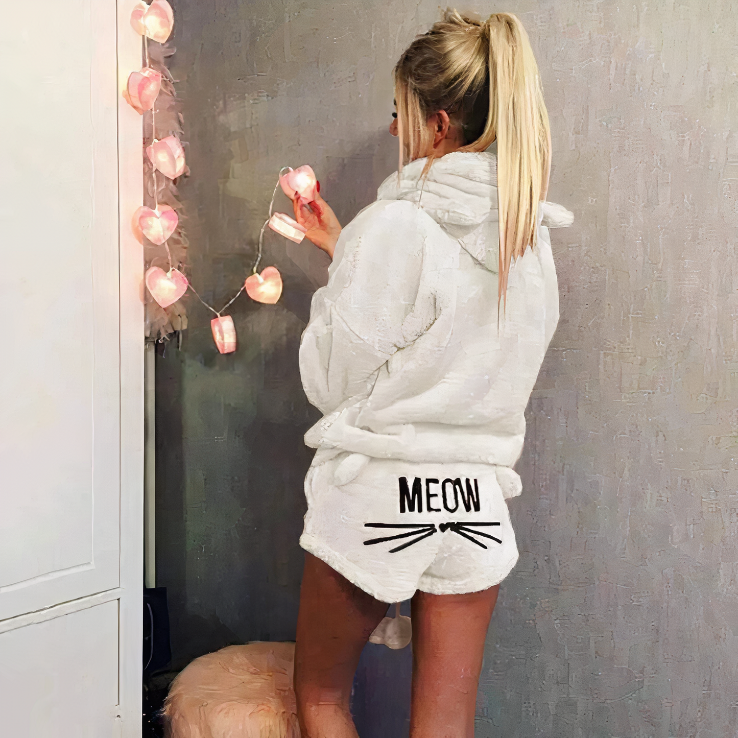 Pijama y Pantalón Corto Conjunto Cálido