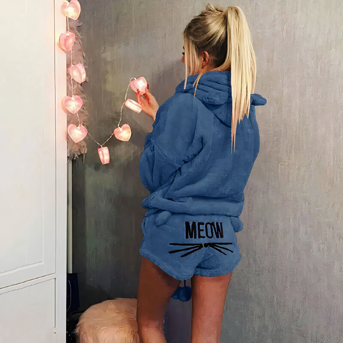 Pijama y Pantalón Corto Conjunto Cálido