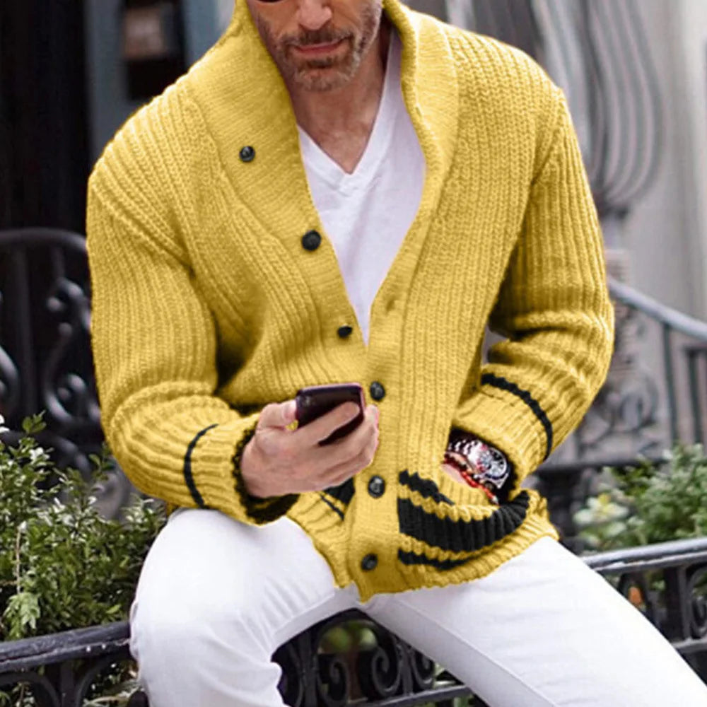 Cárdigan Hombre Invierno Abultado Cálido
