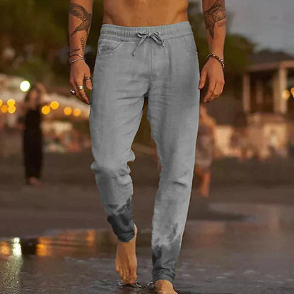 Pantalones Lino Ligeros Estilo Relajado