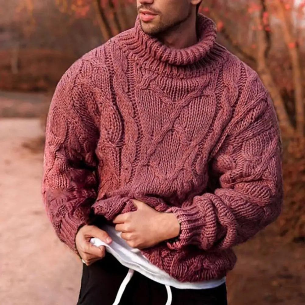 Sudadera de punto cálido con cuello alto