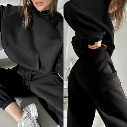 Pantalón Chándal Capucha Deportivo Mujer