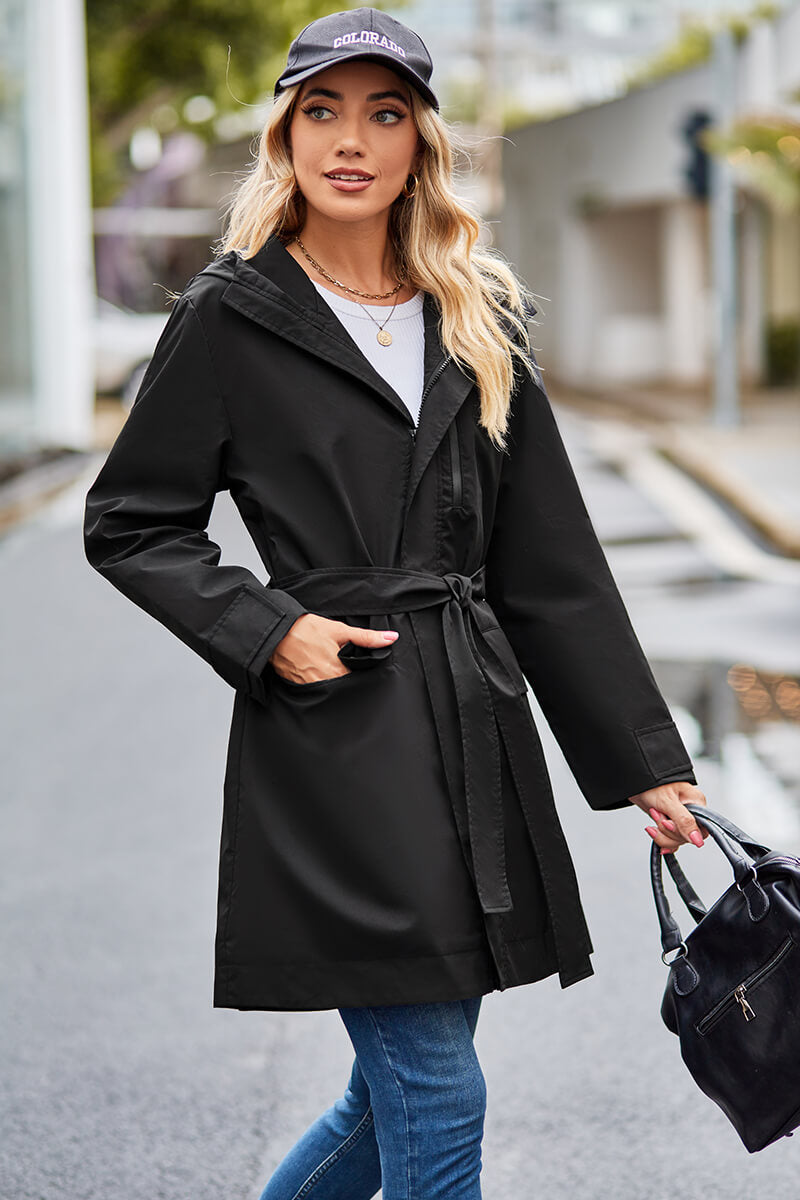 Chaquetón Impermeable con Capucha Abrigo - Vestiria