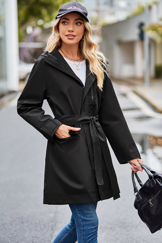 Chaquetón Impermeable con Capucha Abrigo - Vestiria