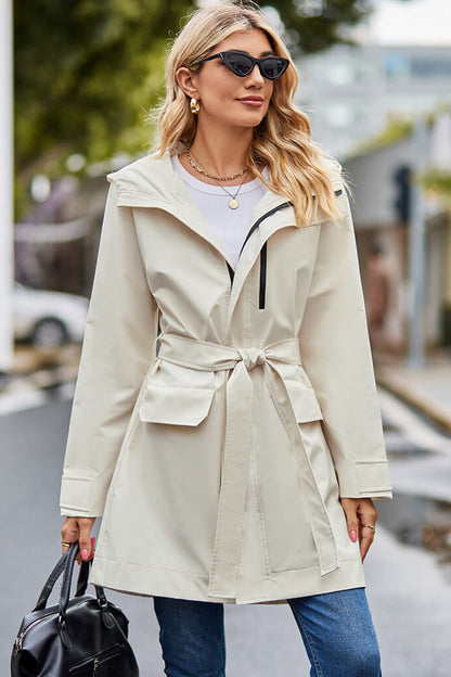 Chaquetón Impermeable con Capucha Abrigo