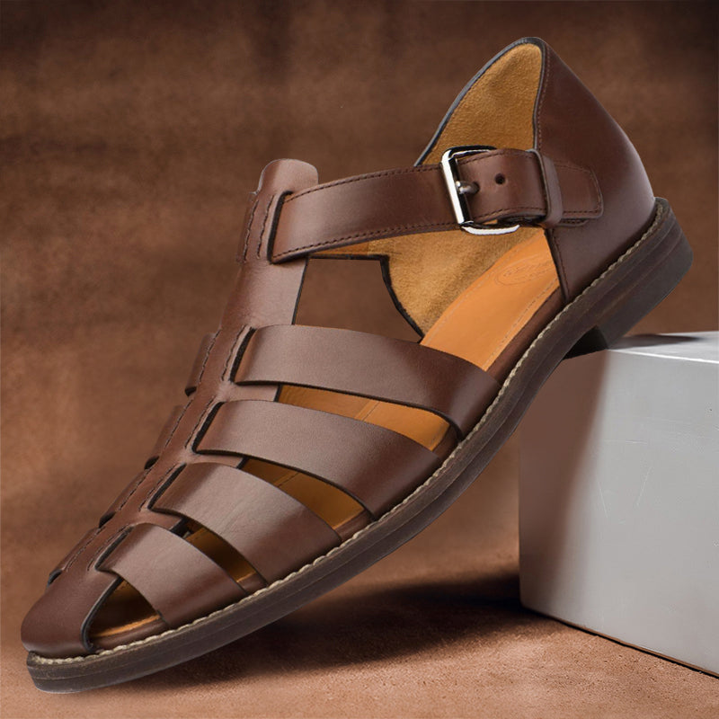 Sandalias Cuero Hombre Elegantes Verano