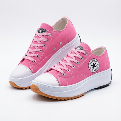 Zapatillas Plataforma Mujer con Cordones Altas