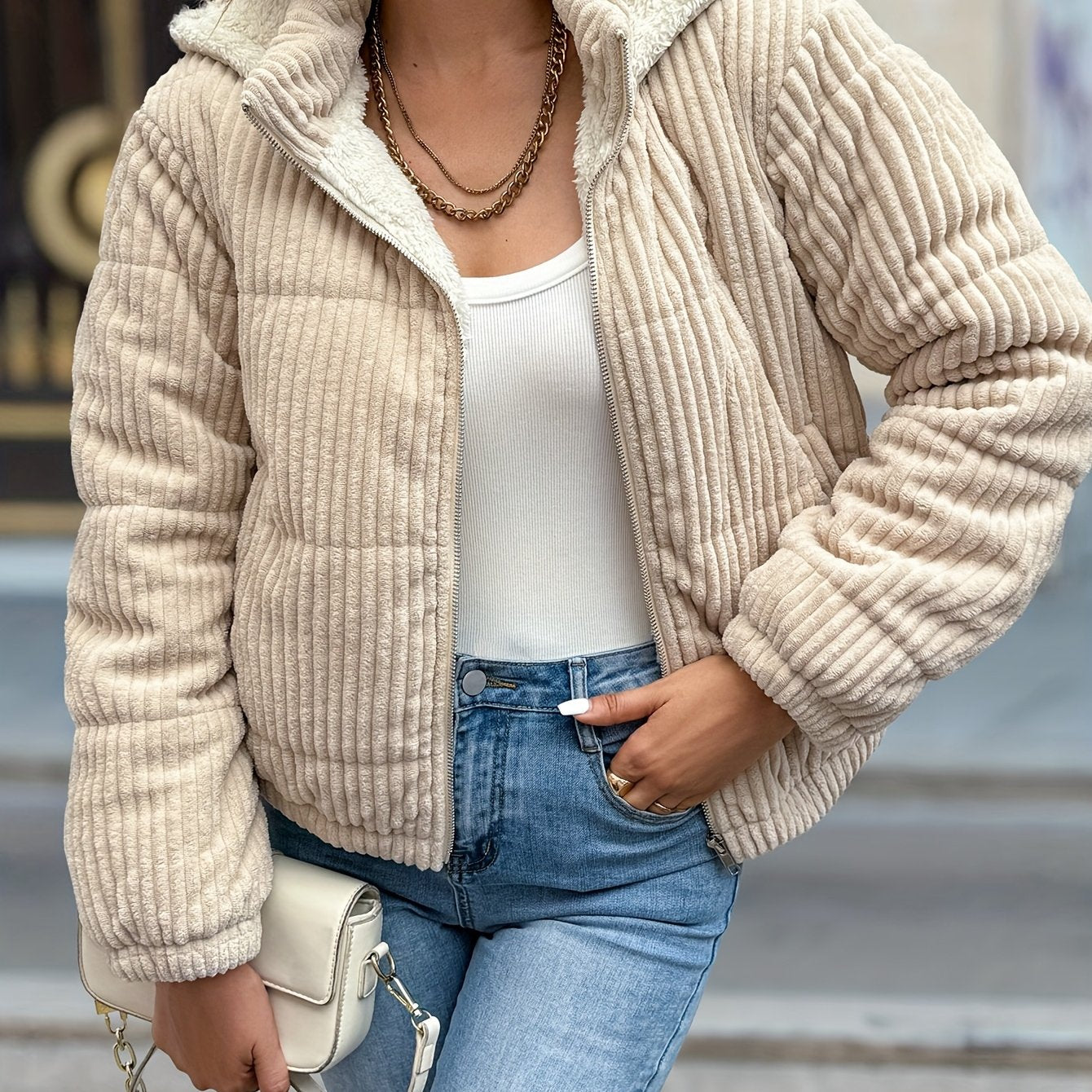 Chaqueta deportiva mujer capucha ligera