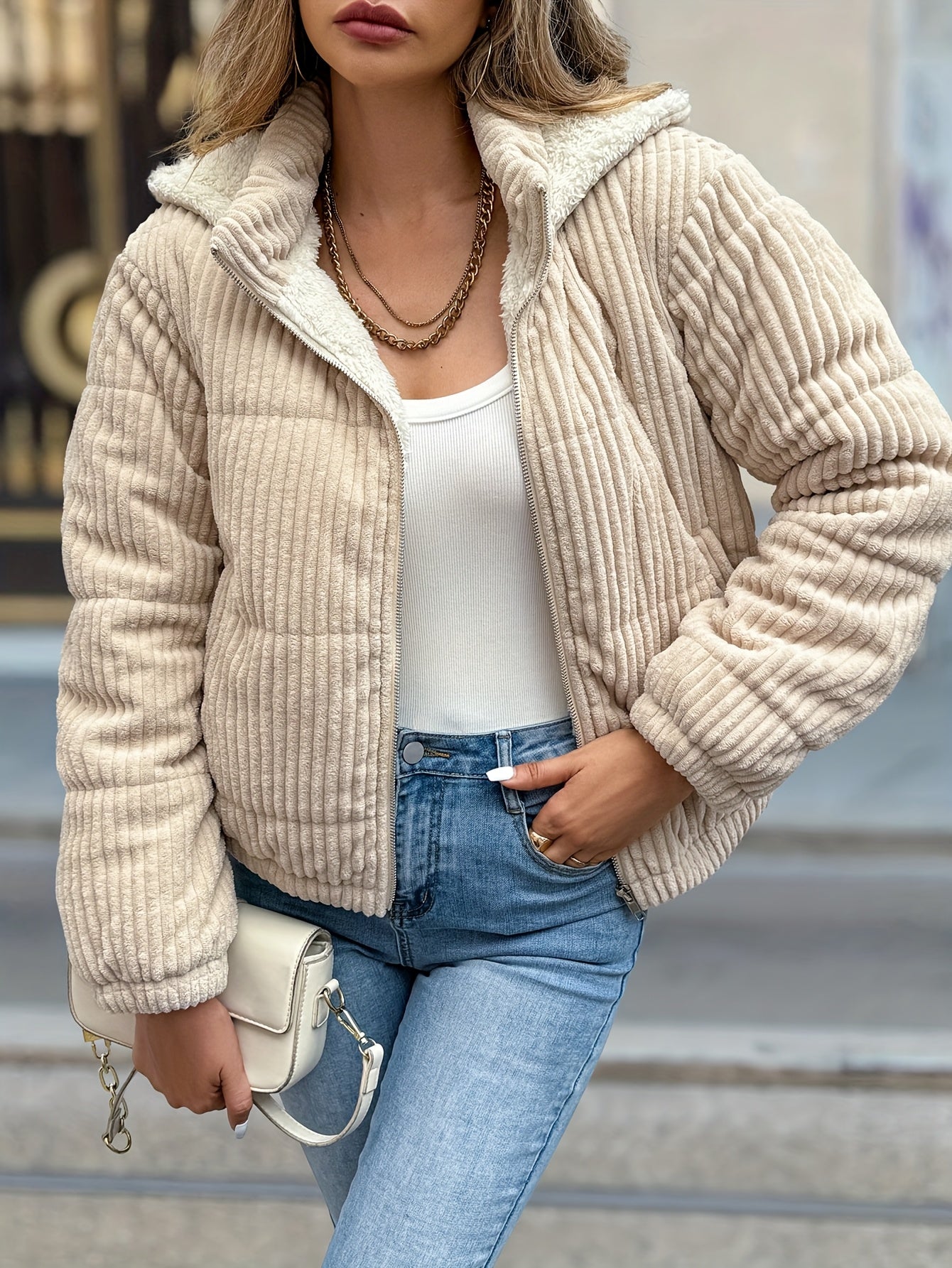Chaqueta deportiva mujer capucha ligera - Vestiria