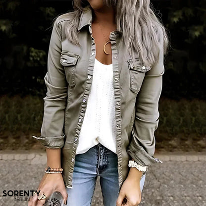 Camisa Mujer Clásica con Bolsillos - Vestiria