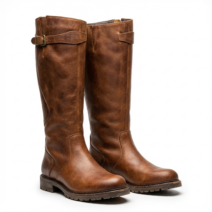 Botas Mujer Altas Hebilla Rodilla Cabalgata