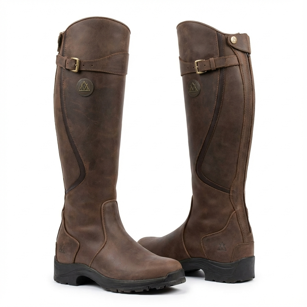 Botas Mujer Altas Hebilla Rodilla Cabalgata - Clara Moda