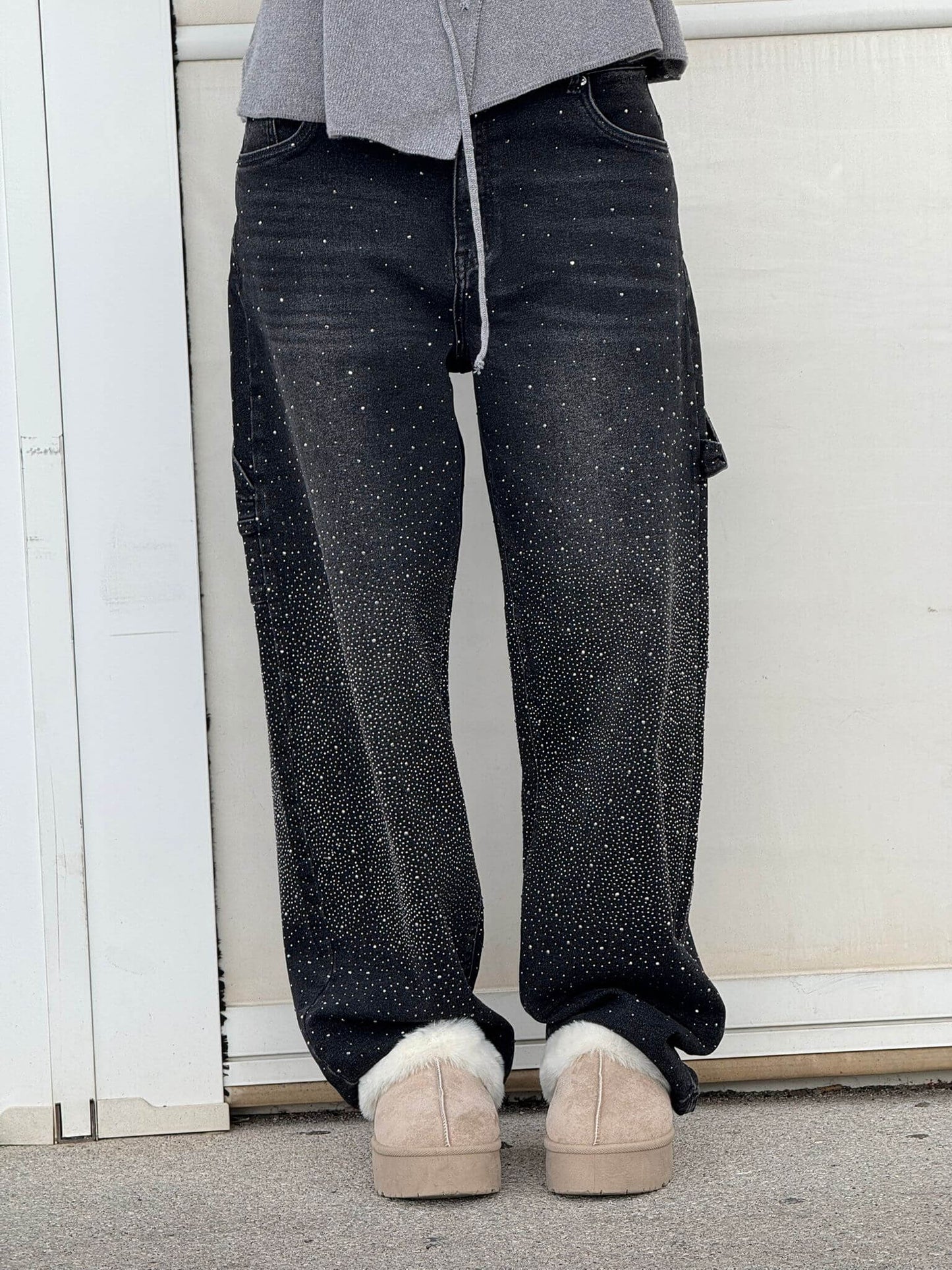 Pantalones Vaqueros Mujer Elegantes Corte Amplio