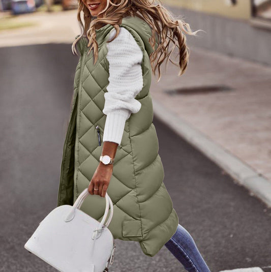 Chaquetón mujer capucha corte relajado - Vestiria